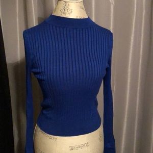 Express Blue Crop Top